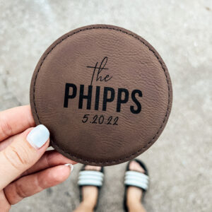 Leather Round Coaster