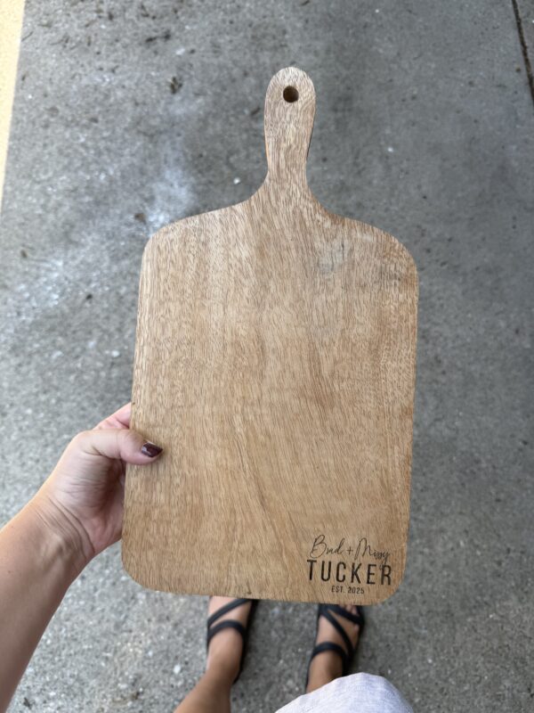 Wood Serving Board - Name(s) + Date Wedding Gift - Image 5