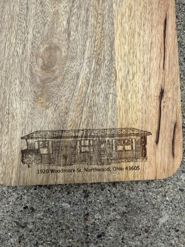 Wood Serving Board - Home Outline + Address - Image 5