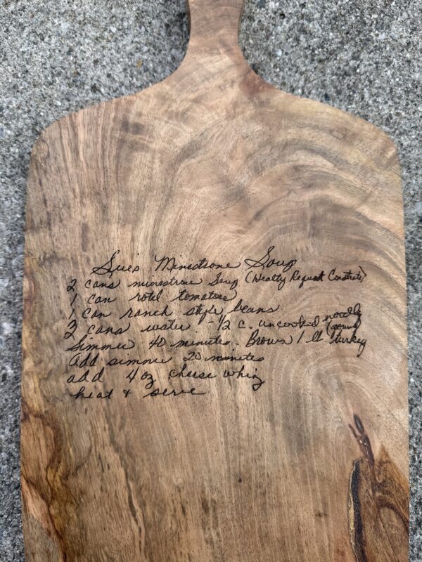 Wood Serving Board - Handwritten Recipe - Image 6