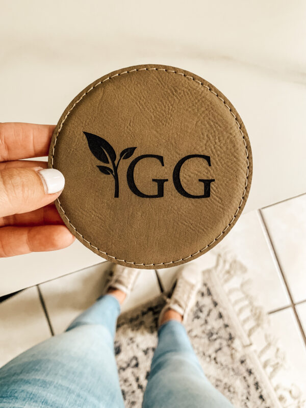 Leather Round Coaster - set of 4 - Image 6