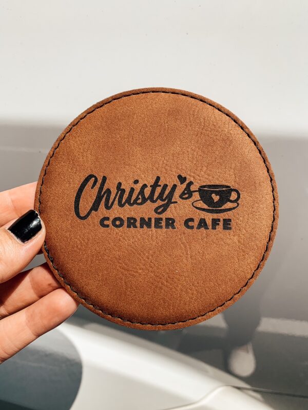 Leather Round Coaster - set of 4 - Image 7