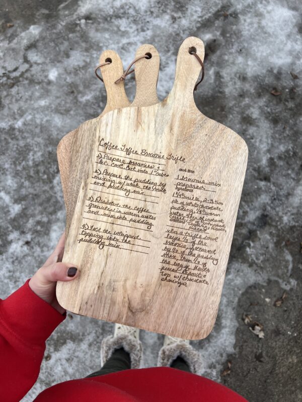 Wood Serving Board - Handwritten Recipe - Image 7