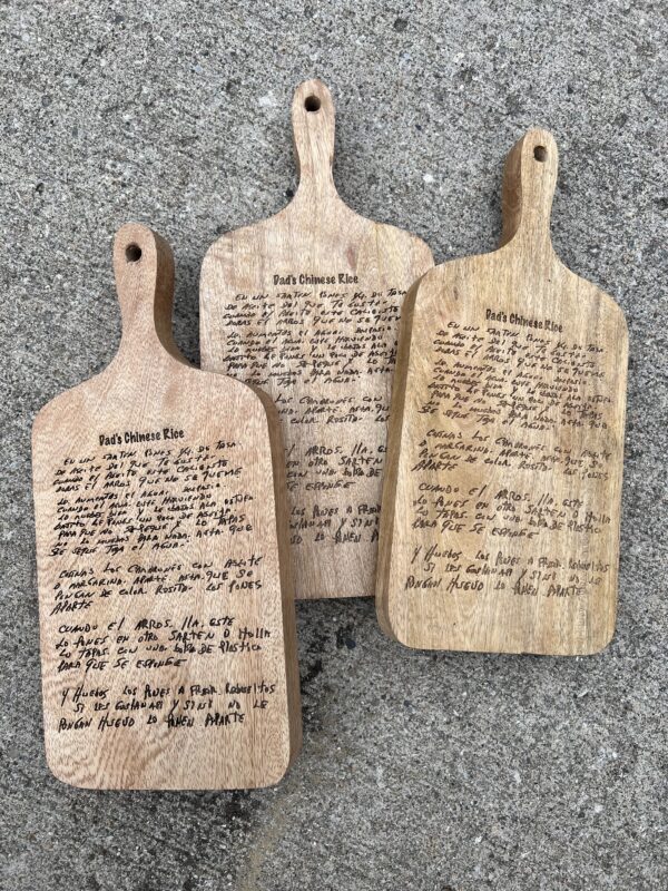 Wood Serving Board - Handwritten Recipe - Image 3