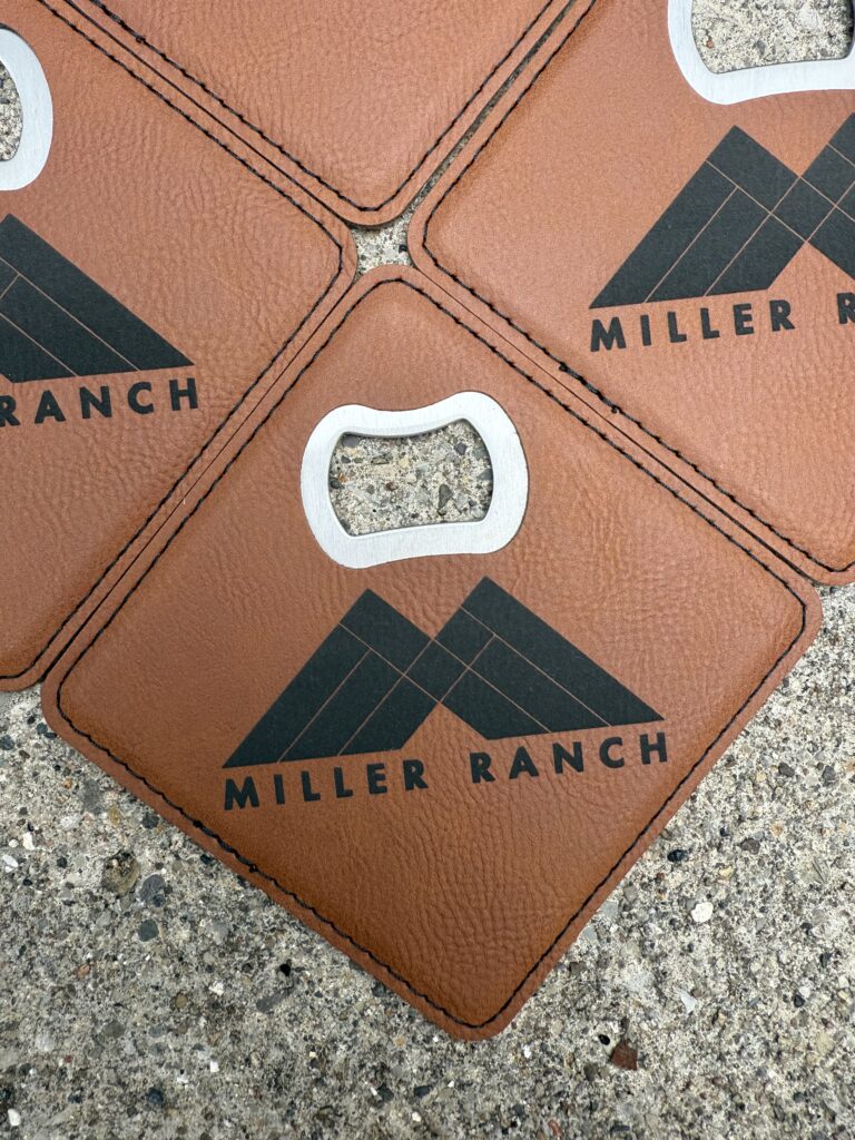 Leather Bottle Opener Coaster