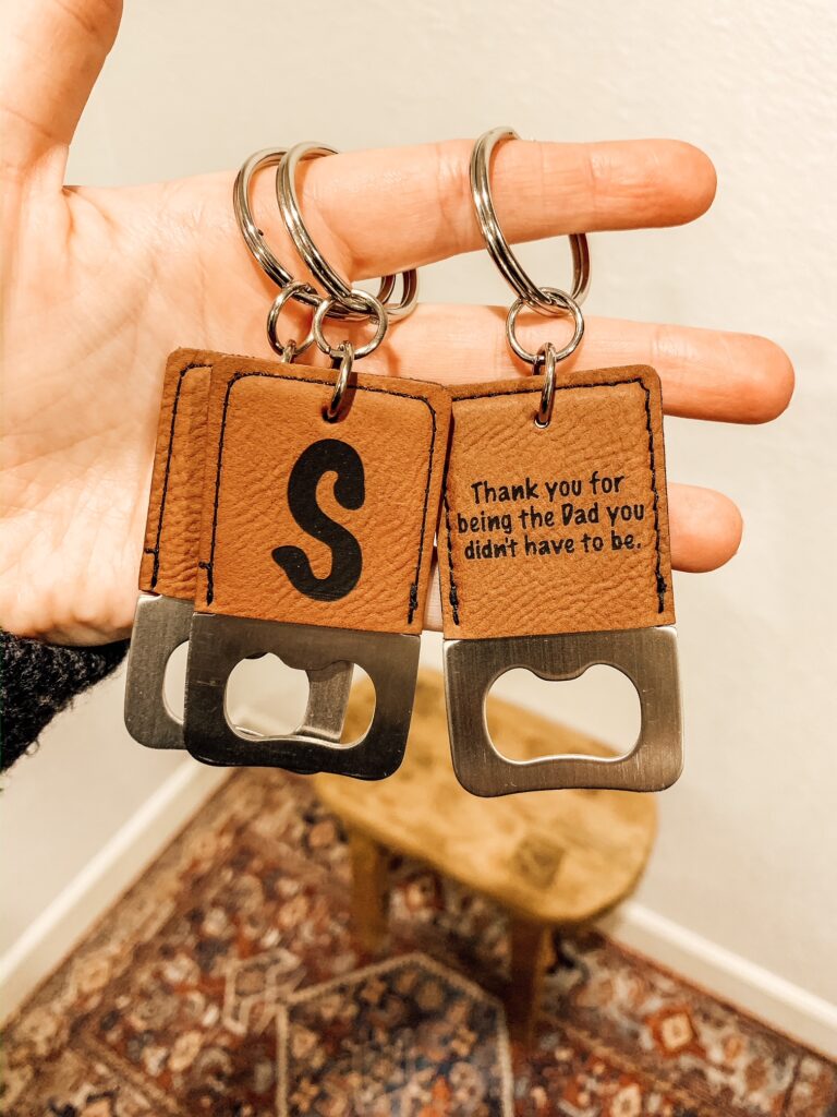 Bottle Opener Leather Keychain