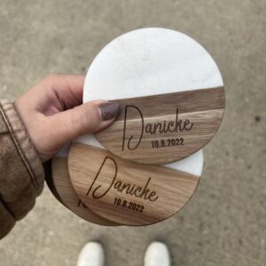 Marble/Wood Coasters (set of 4)