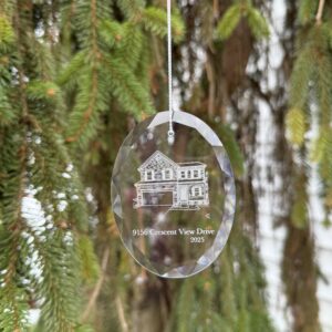 Glass Ornament - Home Photo