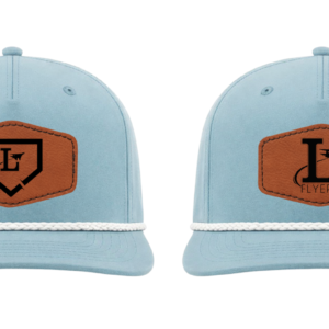 Light Blue Rope Snapback Hat w/ Leather Patch