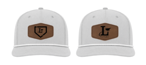 Grey Rope Snapback Hat w/ Leather Patch