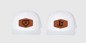White Snapback Hat w/ Leather Patch