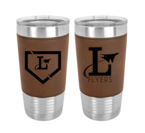 20oz Dark Leather Wrapped Tumbler