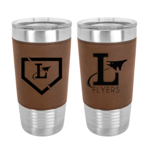 20oz Dark Leather Wrapped Tumbler