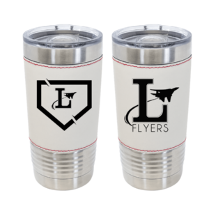 20oz White Leather Wrapped Tumbler