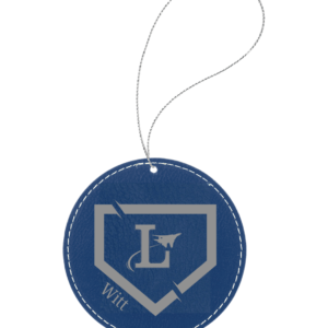 Blue Leather Ornament